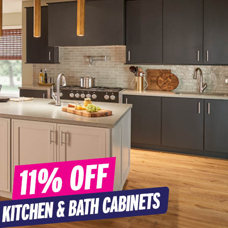11% off kitchen & bath cabinets